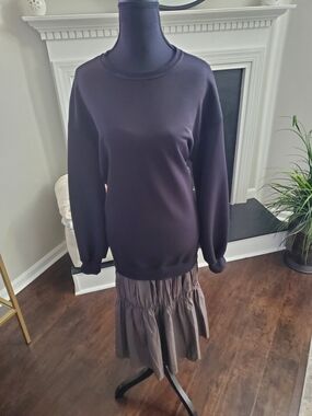 Classic Black Crewneck Sweater Dress